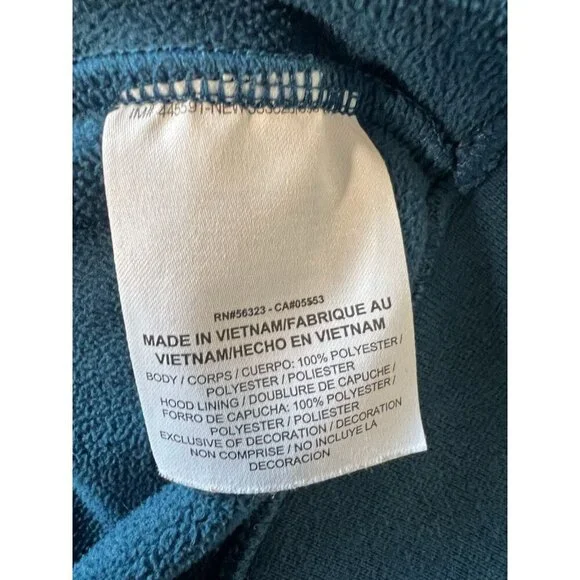 Nike Men Small Polar Fleece Windrunner Full Zip Hoodie Jacket Blue Black - Picture 5 of 9